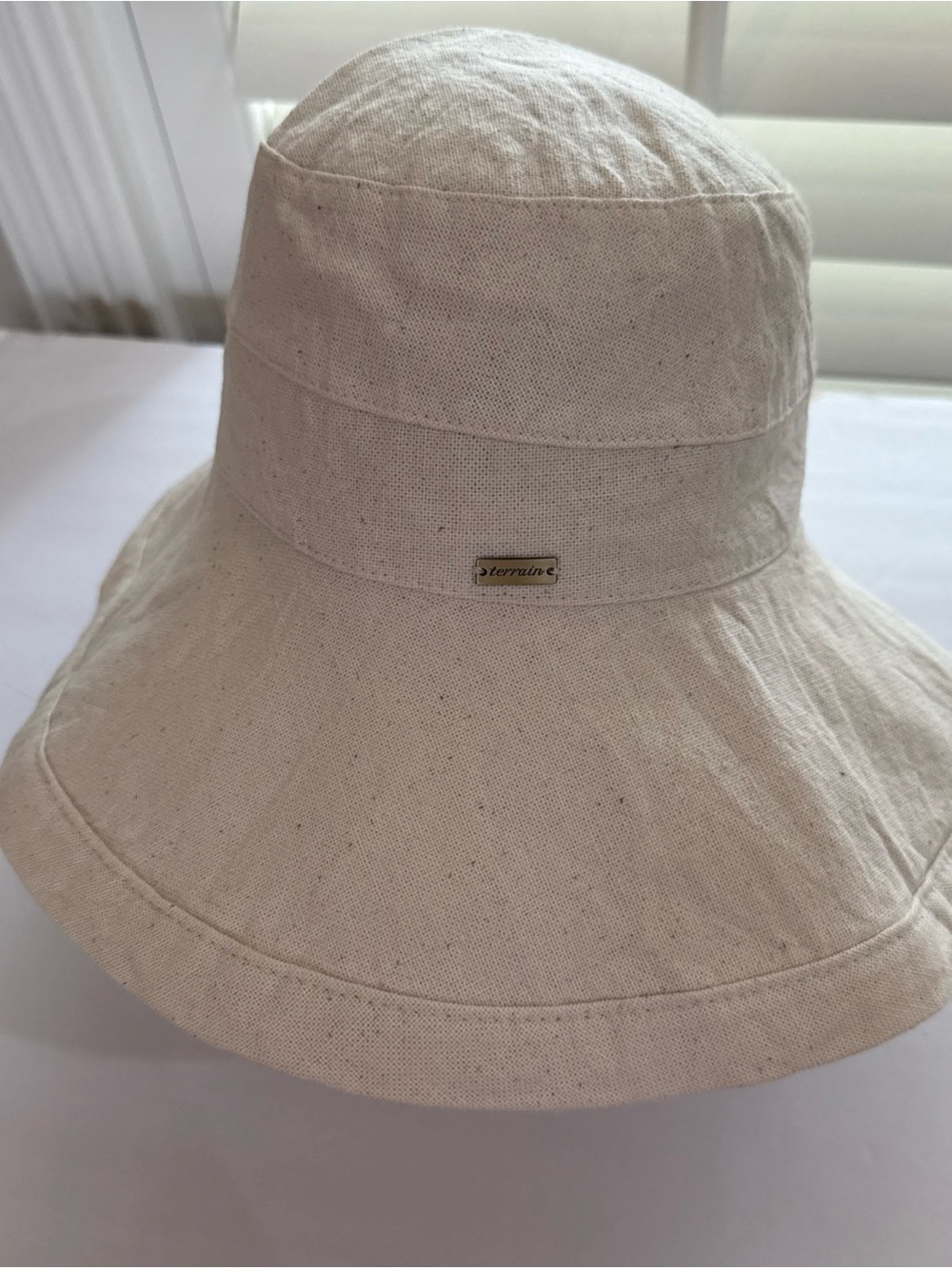 Terrain Women Crusher Hat Cotton Wide Brim Natural/Cream
